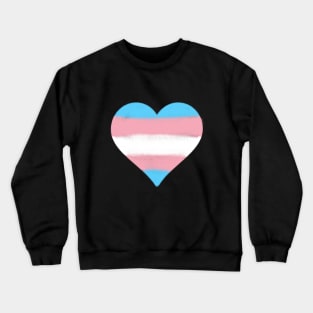 Transgender Flag Heart Crewneck Sweatshirt